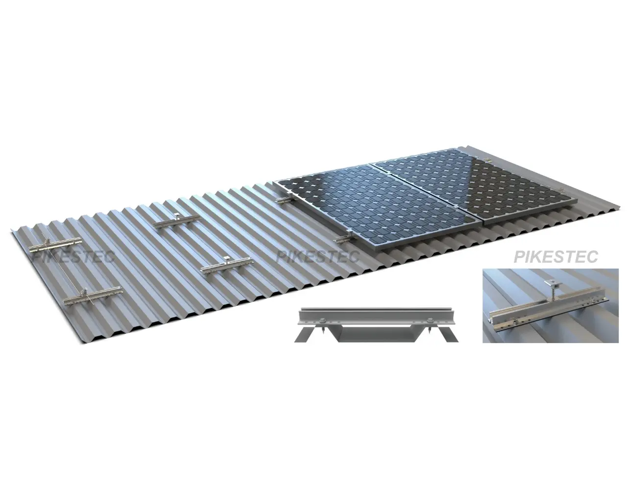 Metal Flat Roof Solar Mounting