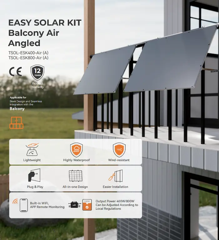 Easy Balcony Air Angled Solar Panel Kits