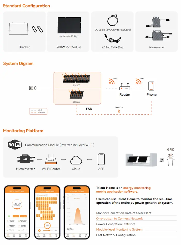 Easy Balcony Air Angled Solar Panel Kits